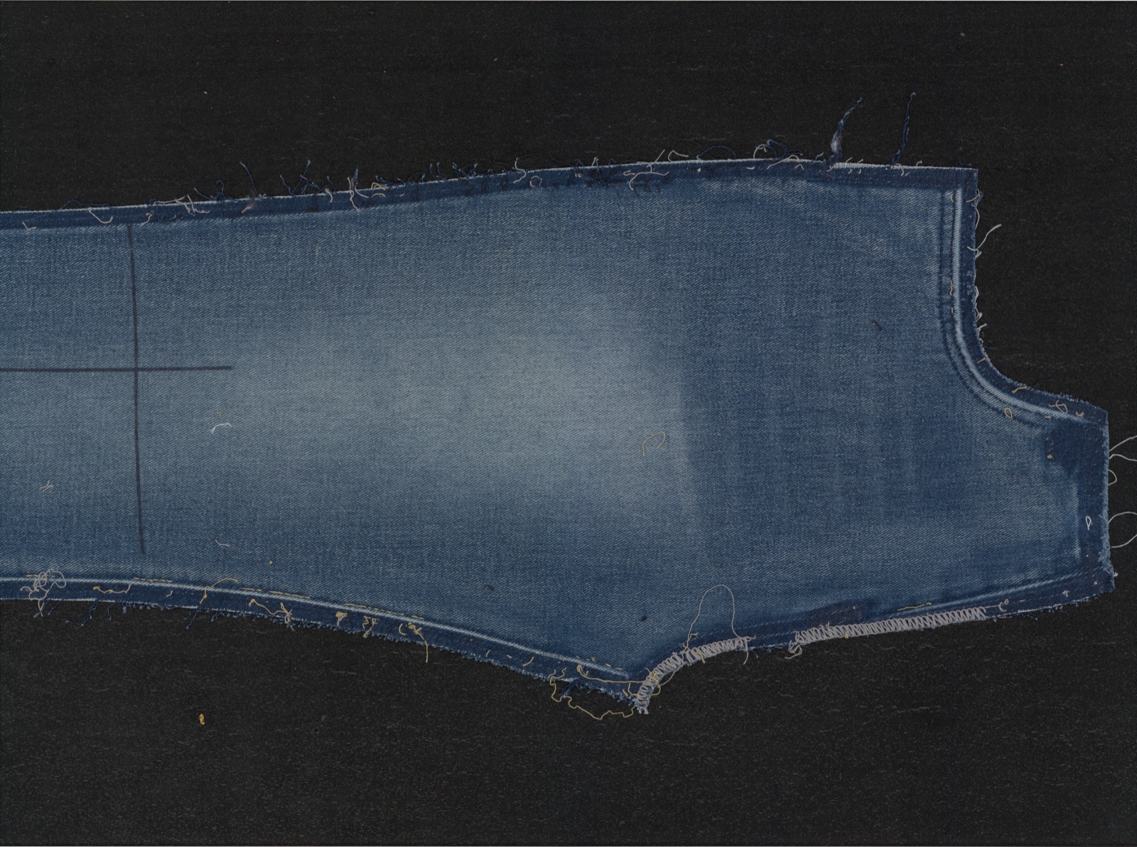 Scan of the front right jean leg used as source material.