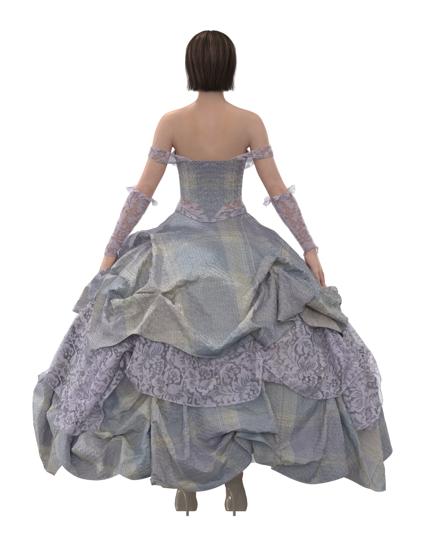 Purple Lace Rococo, back view.