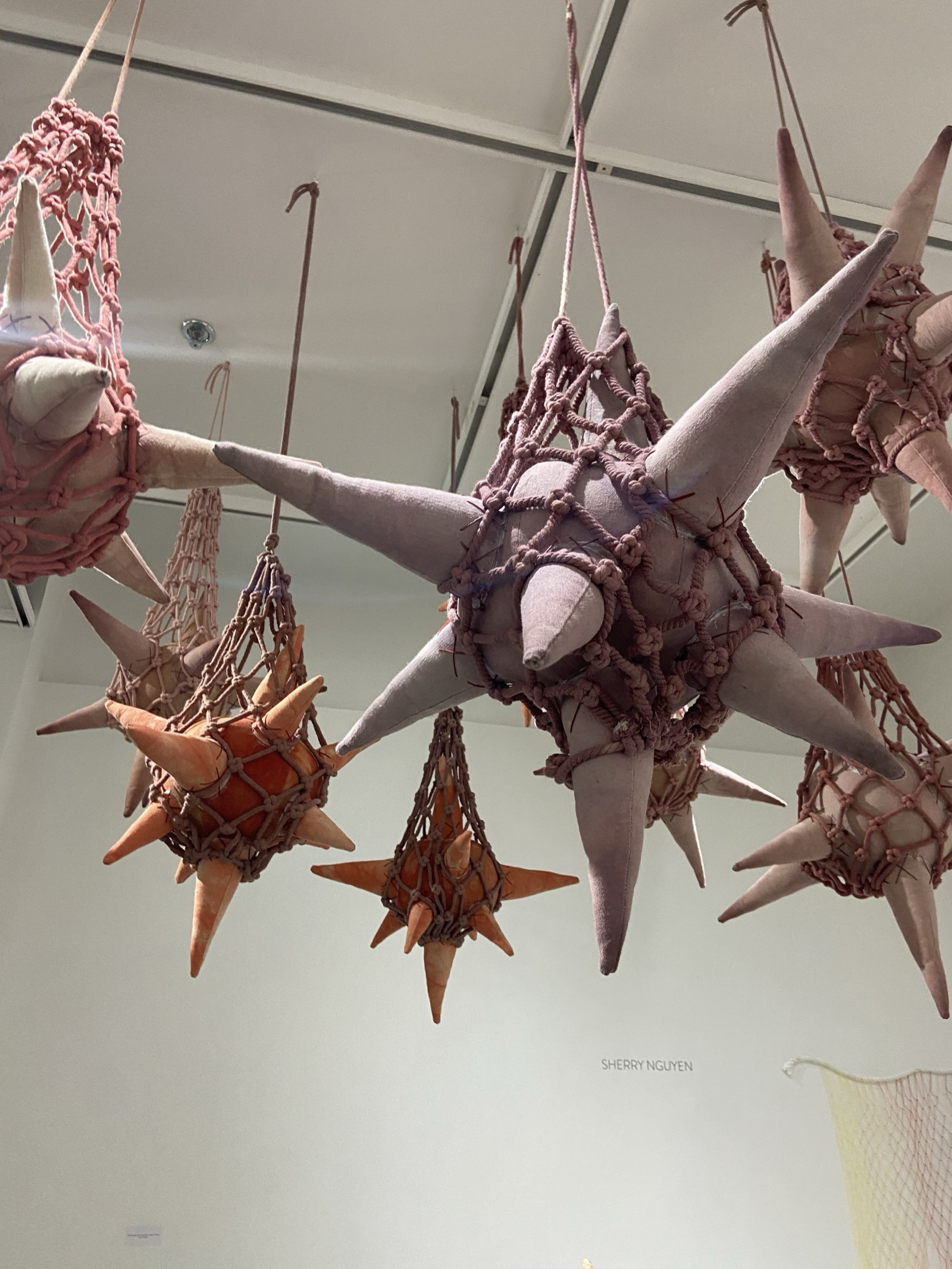 The suspended forms from another angle.